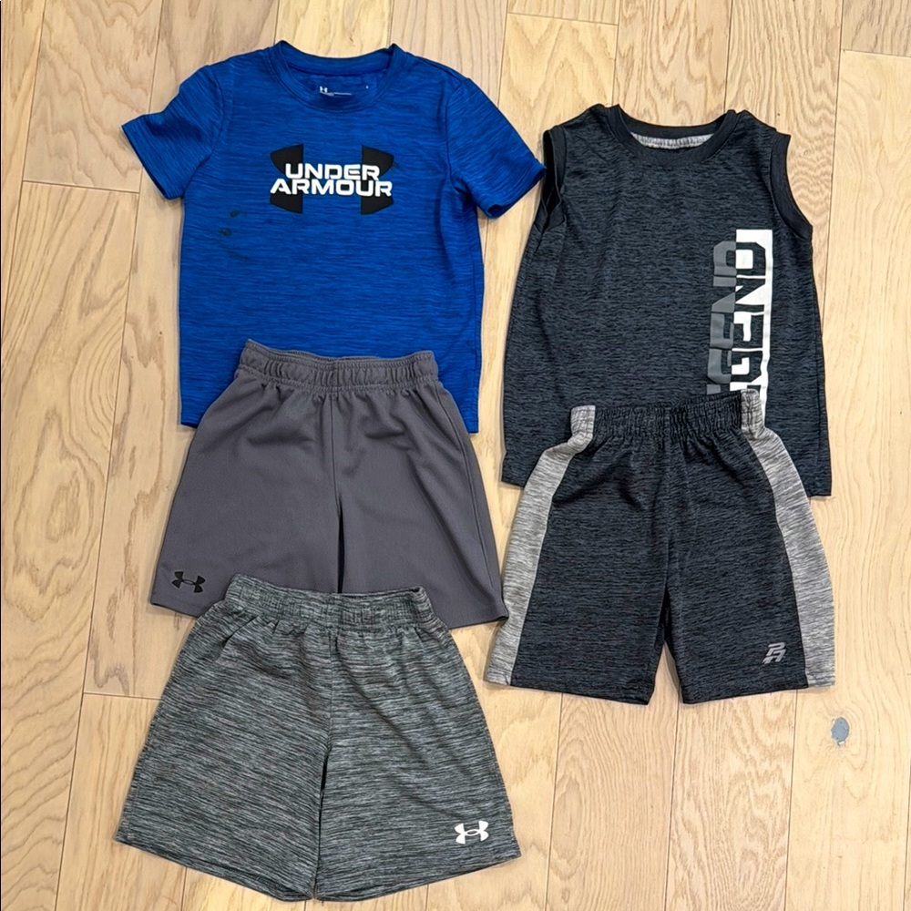 Boys Under Armour Boys' Athletic Set - Blue and Gray LOT Size 5